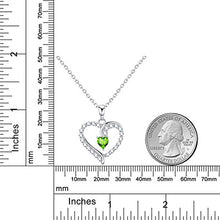 Load image into Gallery viewer, Necklace Birthday Gifts for Wife Mom Peridot Jewelry Women Teen Girls Sterling Silver Love Heart Necklace Anniversary Gifts