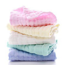 Load image into Gallery viewer, MUKIN Baby Muslin Washcloths - Natural Muslin Cotton Baby Wipes - Soft Newborn Baby Face Towel and Muslin Washcloth for Sensitive Skin- Baby Registry as Shower, 5 Pack 12x12 inches