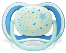Load image into Gallery viewer, Philips AVENT Ultra Air Nighttime 6-18 Months Pacifier, SCF376/43, Blue, (Pack of 4)