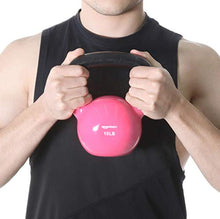 Load image into Gallery viewer, AmazonBasics Vinyl Kettlebell - 15 Pounds, Pink