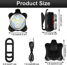 Load image into Gallery viewer, Rechargeable Bike Light Sets,Super Bright Front Headlight and Rear LED Bicycle Lights,650mah Lithium Batteries,4 Light Mode Options (8 Light Set (Total of 8 Lights))