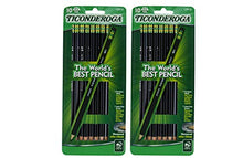 Load image into Gallery viewer, Dixon Ticonderoga Wood-Cased Number 2 Pencils, Pre-Sharpened, Box of 10, Black (13915) (Pack of 2)
