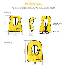 Load image into Gallery viewer, Inflatable Snorkeling Vest Adult Snorkel Vests Free Diving Safety Jackets Yellow