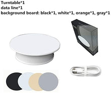Load image into Gallery viewer, White Display 360 Degree Electric Turntable,for Small Product Display, 7.87in Diameter product photography turntable