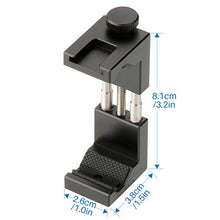 Load image into Gallery viewer, ULANZI Metal Phone Tripod Mount with Hot Shoe Mount Smartphone Video Rig Tripod Mount Adapter