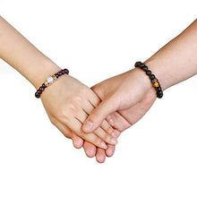 Load image into Gallery viewer, Jovivi 2pcs Couple Bracelets for Men Women 8mm Amethyst Lava Rock Healing Energy Beads Stretch Crown King Charm Bracelet Adjustable