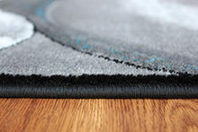 Load image into Gallery viewer, Masada Rugs, Modern Woven Area Rug, Hand Carved (8 Feet X 10 Feet, Turquoise)