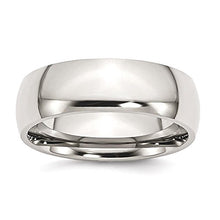 Load image into Gallery viewer, ICE CARATS Titanium 7mm Wedding Ring Band Size 10.00 Classic Domed Fashion Jewelry for Women Gifts for Her