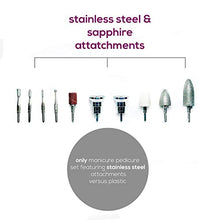 Load image into Gallery viewer, Beurer 24-piece Professional Manicure & Pedicure Nail Drill Kit | 10 Stainless Steel Attachm./10 Sanding Bands, 18 Speeds | Electric Nail File Set, Nails Care Tools, For Foot/Hand | Storage Case, MP62