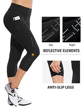 Load image into Gallery viewer, BALEAF Women's 4D Padded Bike Pants Cycling Capris Bicycle Biking Shorts 3/4 Tights Leggings Pocket UPF50+, Black XL