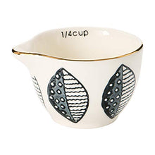 Load image into Gallery viewer, Creative Co-Op Stoneware, Black & White, Set of 4 Measuring Cup, 4.5"