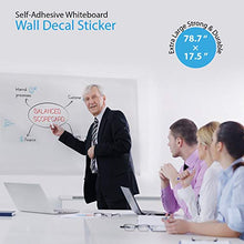 Load image into Gallery viewer, Extra Large Whiteboard Decal Sticker, Self-Adhesive Paper Message Board (6.5 FEET) Peel and Stick Wallpaper with 4 Dry Erase Markers, Size 17.7” X 78.7”