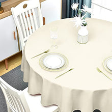 Load image into Gallery viewer, Romanstile Round Waterproof Tablecloth Stain Resistant and Wrinkle Free Table Cloths for Kitchen Dining/Party/Wedding Indoor and Outdoor Use Washable Polyester Table Cover (Light Brown, 70 inch)