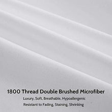 Load image into Gallery viewer, COHOME California King Bed Sheets Set 4 Piece, Microfiber 1800 Thread Count Luxury Egyptian Sheets -Stain Wrinkle Fade Resistant, Hypoallergenic 16 inch Deep Pocket Bedding Set (White)