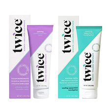 Load image into Gallery viewer, Twice Toothpaste Sensitive Teeth Whitening with Cavity Protection - SLS Free Toothpaste with Fluoride for Tooth Remineralization - (Vanilla Lavender Mint + Spearmint Eucalyptus Bundle) (2-Pack)