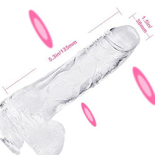 Load image into Gallery viewer, Realistic Dildos Feels Like Skin, 7.3 Inch Clear Dildo with Suction Cup for Hands-Free Play, Body-Safe Material and Adult Sex Toys for Women