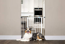 Load image into Gallery viewer, Carlson Extra Wide Walk Through Pet Gate with Small Pet Door, Includes 4-Inch Extension Kit, Pressure Mount Kit and Wall Mount Kit
