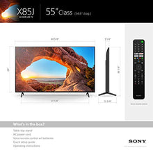 Load image into Gallery viewer, Sony X85J 55 Inch TV: 4K Ultra HD LED Smart Google TV with Native 120HZ Refresh Rate, Dolby Vision HDR and Alexa Compatibility KD55X85J- 2021 Model,Black