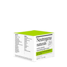 Load image into Gallery viewer, Neutrogena Naturals Multi-Vitamin Moisturizing & Nourishing Night Face Cream with Antioxidant Bionutrients & Vitamins B, C & E, Non-Comedogenic & Sulfate-, Paraben-, Phthalate- & Dye-Free, 1.7 oz