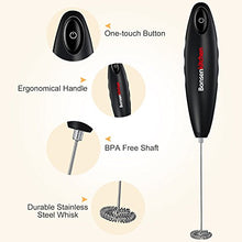 Load image into Gallery viewer, Bonsenkitchen Handheld Milk Frother, Electric Hand Foamer Blender for Drink Mixer, Perfect for Bulletproof coffee, Matcha, Hot Chocolate, Mini Battery Operated Milk Whisk Frother