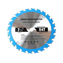 Load image into Gallery viewer, Monster&Master Metal Cutting Circular Saw Blade for Wood and Plastic, 7-1/4-inch x24T x 5/8-inch, MM-LW-001x2