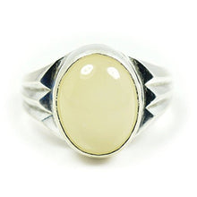 Load image into Gallery viewer, 55Carat Moonstone Ring 4 Carat Stone Sterling Silver Simple Men Ring Size 4,5,6,7,8,9,10,11,12,13