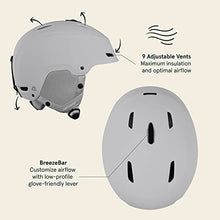 Load image into Gallery viewer, Retrospec Zephyr Ski & Snowboard Helmet for Adults - Adjustable with 9 Vents - ABS Shell & EPS Foam - Matte Slate - Large 59-62cm