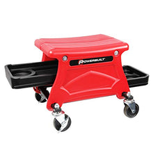 Load image into Gallery viewer, Powerbuilt Heavy Duty Compact Rolling Seat with Storage Trays - 240283,Red