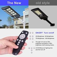 Load image into Gallery viewer, 800W Solar Street Lights Outdoor Waterproof, 80000LM High Brightness Dusk to Dawn LED Lamp, with Motion Sensor and Remote Control, for Parking Lot, Yard, Garden, Patio, Stadium, Piazza