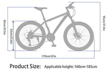 Load image into Gallery viewer, HIRUNS Full Mountain Bike,Mens and Womens Professional 21 Speed Gears 26in Bicycle, Twist Shift, White and Blue
