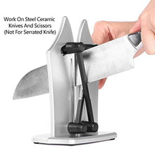 Load image into Gallery viewer, Professional Knife Sharpener Multipurpose Scissors Knife Sharpeners Manual,Best Kitchen Knife Sharpening with Diamond, Tungsten Steel, Ceramic Stone Non-Slip Base and Ergonomic Design