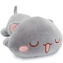 Load image into Gallery viewer, Onsoyours Cute Kitten Plush Toy Stuffed Animal Pet Kitty Soft Anime Cat Plush Pillow for Kids (Gray B, 12")