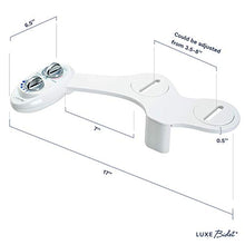 Load image into Gallery viewer, LUXE Bidet Neo 185 (Elite) Non-Electric Bidet Toilet Attachment w/ Self-cleaning Dual Nozzle and Easy Water Pressure Adjustment for Sanitary and Feminine Wash (White and White)
