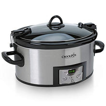 Load image into Gallery viewer, Crock-Pot SCCPVL610-S-A 6-Quart Cook & Carry Programmable Slow Cooker with Digital Timer, Stainless Steel