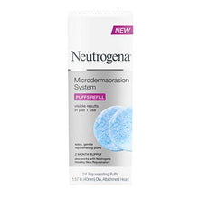 Load image into Gallery viewer, Neutrogena Microdermabrasion System Puff Refills, Exfoliator face scrub with Glycerin, wrinkle remover, 24 ct