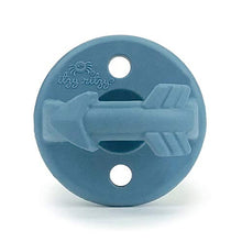Load image into Gallery viewer, Itzy Ritzy Sweetie Soother Pacifier Set of 2- Silicone Newborn Pacifiers with Collapsible Handle & Two Air Holes for Added Safety; Set of 2 in Light Blue & Dark Blue, Ages Newborn & Up