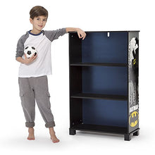 Load image into Gallery viewer, Delta Children Deluxe 3-Shelf Bookcase - Ideal for Books, Decor, Homeschooling & More, DC Comics Batman