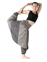 Load image into Gallery viewer, B BANGKOK PANTS Women's Harem Pants Jumpsuit Hippie Clothes (Bohorose Grey, One Size)
