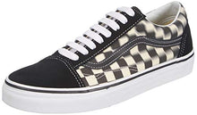 Load image into Gallery viewer, Vans Men's Old Skool Skate Shoe (10.5 Women / 9 Men, (Blur Check) Black/Classic White)