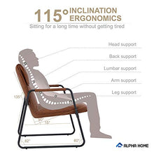 Load image into Gallery viewer, ALPHA HOME Living Room Accent Chair Sofa Chair Lounge Chair with Metal Leg for Home Office Study Living Room Vanity Bedroom,Brown