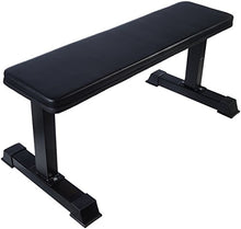 Load image into Gallery viewer, AmazonBasics Flat Weight Workout Exercise Bench - 41 x 20 x 11 Inches, Black