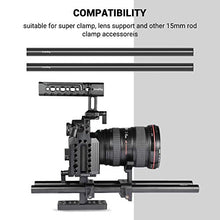 Load image into Gallery viewer, SmallRig 2pcs 15mm Black Aluminum Alloy Rod(M12-30cm) + Rod Cap (2 pcs)
