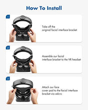 Load image into Gallery viewer, KIWI design Face Replacement Accessories for Oculus Rift S, VR Facial Interface Bracket and 2 PCS PU Leather Foam Face Cover Pad Sweat-Proof Breathable Washable