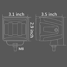 Load image into Gallery viewer, LED Cube Lights, Adzoon 2 Pcs 80W 3 Inch LED Pod Lights Offroad Driving Lights Spot Fog Lights Square LED Work Light for Truck Car SUV ATV UTV Motorcycle 4WD
