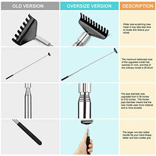 Load image into Gallery viewer, Oversized Portable Extendable Back Scratcher, Upgraded Metal Stainless Steel Telescoping Back Scratcher Tool with Canvas Carrying Bag (Black)