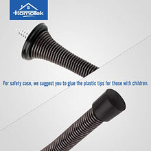 Load image into Gallery viewer, HOMOTEK 12 Pack Oil Rubbed Bronze Spring Door Stops,3-1/4” Heavy Duty Door Stop - Flexible Spring Door Stopper with Low Mounted Black Rubber Bumper Tips