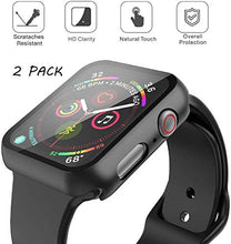 Load image into Gallery viewer, Misxi 2 Pack Hard PC Case with Tempered Glass Screen Protector Compatible with Apple Watch SE Series 6 Series 5 Series 4 40mm - Black