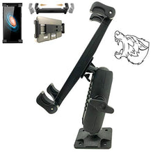 Load image into Gallery viewer, Heavy Duty Smartphone Tablet GPS AMPS Drill Base Dash ELD Mount for iPad Pro 12.9 Air Mini Galaxy Tab & GPS for Car Commercial Vehicle Van Semi Truck Fleet Limo (Holder fit iPhone 14 13 12 11 S21 S22)