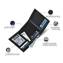 Load image into Gallery viewer, Travel Wallet for Men - Real Leather RFID Trifold Wallet with 7 Card Slots