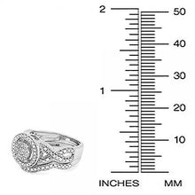 Load image into Gallery viewer, Dazzlingrock Collection 0.50 Carat (ctw) Sterling Silver White Diamond Womens Engagement Ring Set 1/2 CT, Size 6